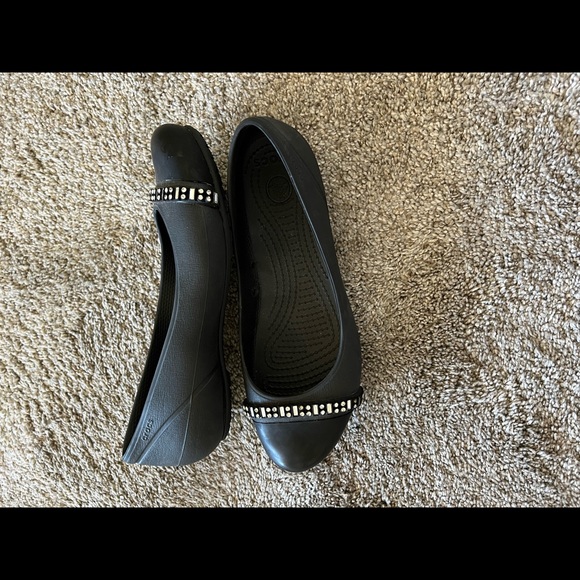 Crocs Black Flats with Jewels - Picture 2 of 3